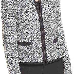 Hugo Boss Kalaila Tweet Jacket, Black/white/blue